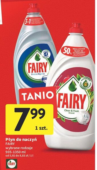 Intermarche Płyn do mycia naczyń extra hygiene Fairy oferta