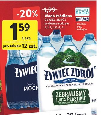Intermarche Woda niegazowana Żywiec Zdrój oferta