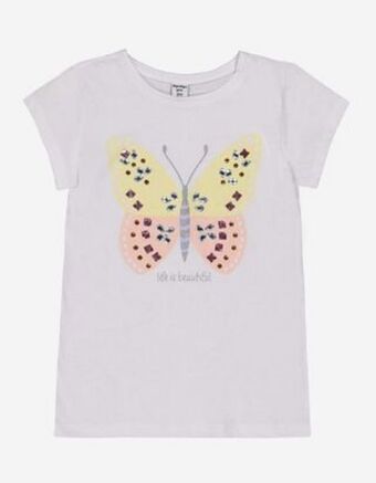 Takko Fashion Dziewczynki t-shirt - ozdobne kamyki oferta