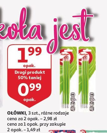 Auchan Ołówek hb z gumką Auchan oferta