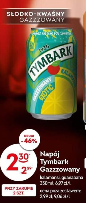 Żabka Napój Tymbark Gazzzowany 330 ml oferta