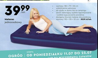 Biedronka Materac jednoosobowy 185 x 79 cm oferta