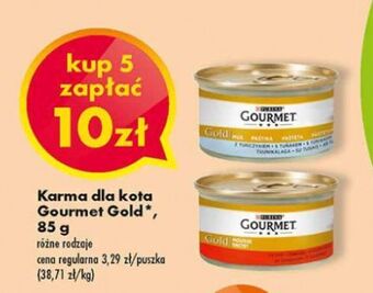 Biedronka Karma dla kota mus z wołowiną Purina Gourmet Gold oferta
