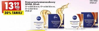Biedronka Krem modelujący na dzień 65+ Nivea Anti-Wrinkle oferta