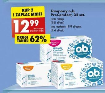Biedronka Tampony ultimate comfort super O.b. Procomfort oferta