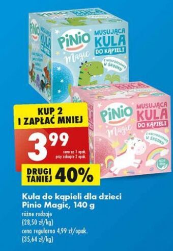 Biedronka Kula musująca do kąpieli z zabawką dinozaur Pinio Magic oferta