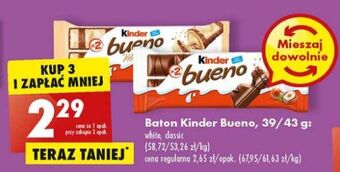 Biedronka Baton Kinder Bueno White oferta