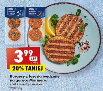 Biedronka Burgery z łososia czosnkiem Marinero oferta