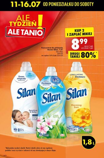 Biedronka Płyn do płukania sensitive & baby Silan Sensitive oferta