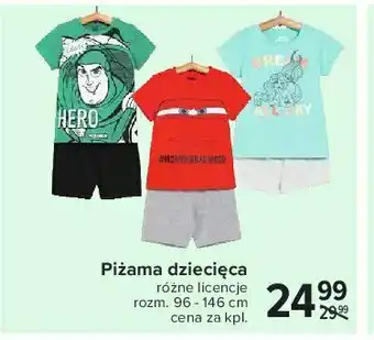 Carrefour Piżama dziecięca toy story 96-146 cm 1 KO 2 SZT oferta