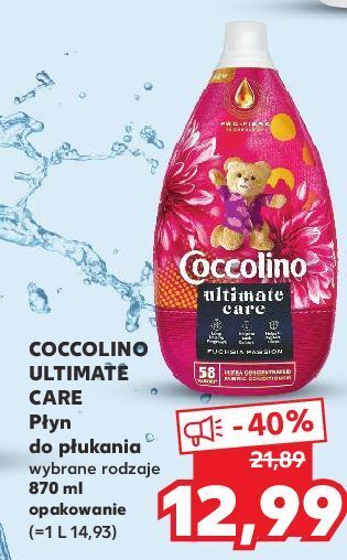 Kaufland Płyn do płukania fuchsia passion Coccolino Ultimate Care oferta