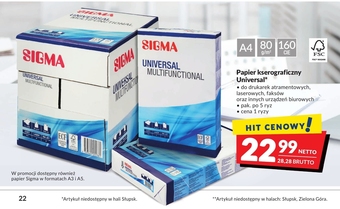 Makro Papier kserograficzny Sigma oferta