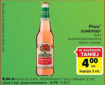 Carrefour Express Somersby Napój piwny o smaku arbuzowym 400 ml oferta