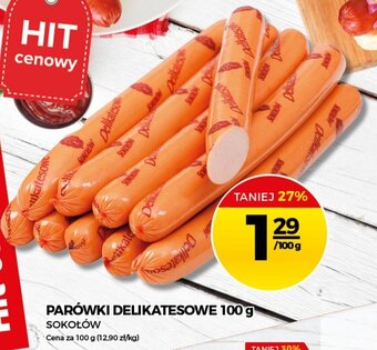 Topaz Parówki delikatesowe 100g oferta