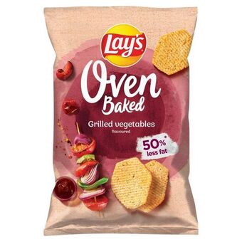 Torimpex Lay’s oven baked pieczone formowane chipsy ziemniaczane o smaku grillowanych warzyw 125 g oferta