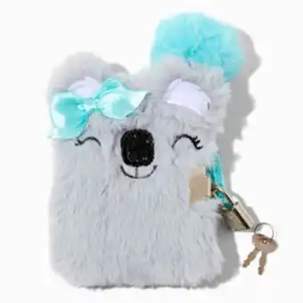 Claire's Claire's club blue koala mini plush lock diary oferta