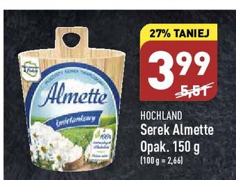 ALDI Serek śmietankowy Hochland Almette oferta