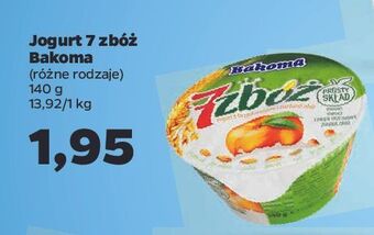 Netto Jogurt z brzoskwiniami i ziarnami zbóż Bakoma 7 Zbóż oferta