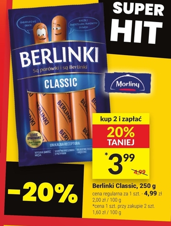 Twój Market Berlinki Parówki Classic 250 g oferta
