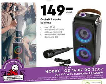 Biedronka Głośnik bezprzewodowy karaoke Hykker oferta