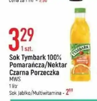 E.Leclerc Sok Tymbark 100% Pomarańcza/Nektar czarna porzeczka 1l oferta