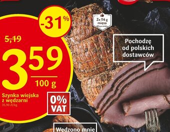 Delikatesy Centrum Szynka wiejska z wędzarni 100 g oferta