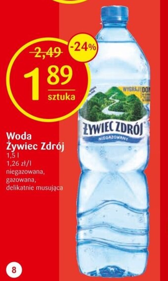 Delikatesy Centrum Woda Żywiec Zdrój 1,5 l oferta