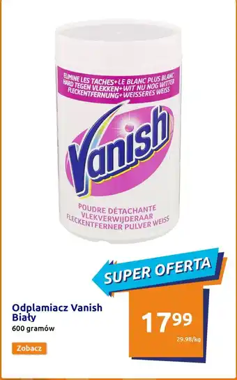 Action Odplamiacz Vanish Biały 600 g oferta