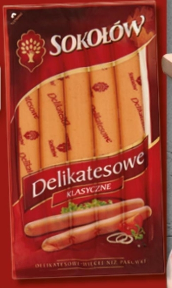Topaz Sokołów Parówki Delikatesowe klasyczne 250 g oferta