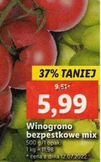 Lidl Winogrono bezpestkowe mix 500 g oferta