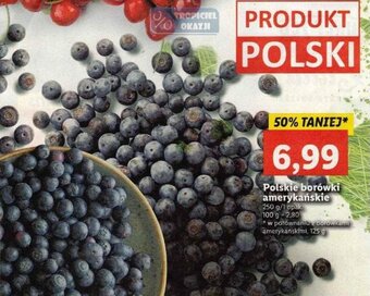 Lidl Polskie borówki amerykańskie 250 g oferta