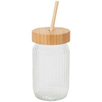 Action Kubek ze słomką i pokrywką bambusową oferta