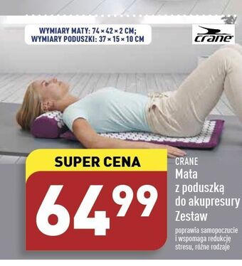 ALDI Mata z poduszką do akupresury Crane oferta