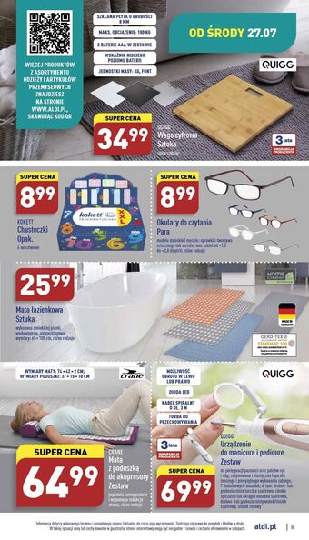 ALDI Waga łazienkowa cyfrowa Quigg oferta