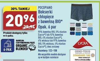 ALDI Bokserki chłopięce z bawełną bio 122-158 cm Pocopiano oferta