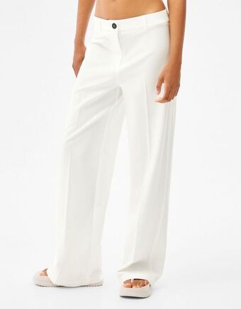 Bershka Spodnie o kroju wide leg ze szlufkami oferta
