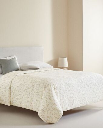 ZARA HOME Poszwa na kołdrę z nadrukiem w kwiaty oferta