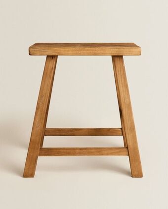 ZARA HOME Taboret z recyklowanego drewna oferta