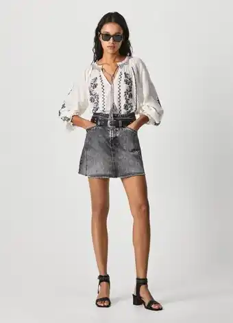 Pepe Jeans Bluzka boho z haftem piper oferta