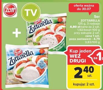 Carrefour Market Ser basilikum Zott Zottarella oferta