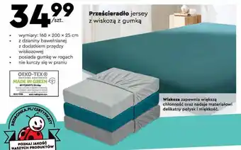 Biedronka Prześcieradło z gumką 160 x 200 25 cm oferta