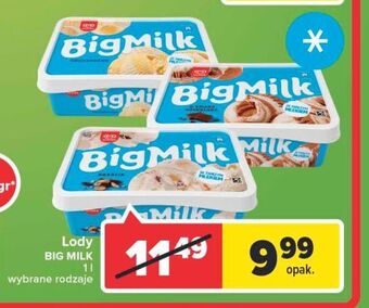 Carrefour Market Lody śmietankowe Algida Big Milk oferta