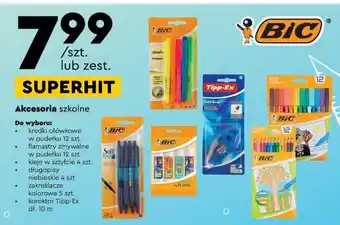 Biedronka Zakreślacze Bic Highlighter Grip Pastel oferta