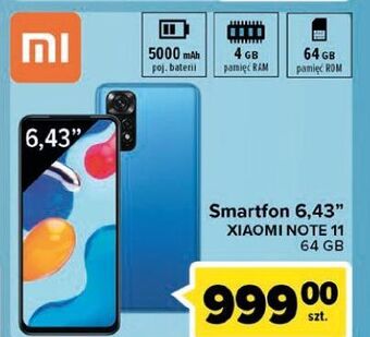 Carrefour Smartfon redmi note 11 4/64 gb Xiaomi oferta