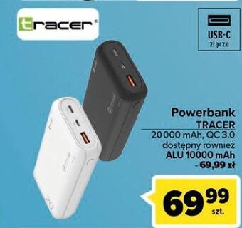 Carrefour Powerbank 10000 mah biały Tracer oferta