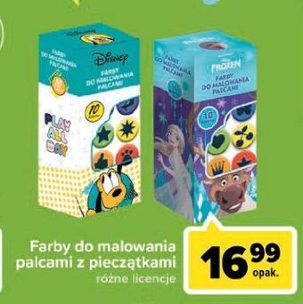 Carrefour Farby do malowania palcami z pieczątkami frozen oferta