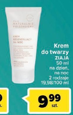 Carrefour Krem do twarzy regenerujący na noc Ziaja Naturalnie Pielęgnujemy oferta