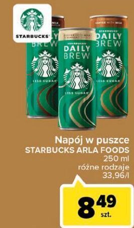Carrefour Napój kawowy wanilia Starbucks Daily Brew oferta