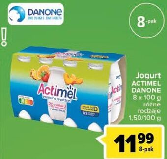 Carrefour Jogurt wieloowocowy Danone Actimel oferta