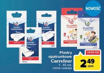 Carrefour Plastry dla dzieci z opatrunkiem Carrefour Soft oferta